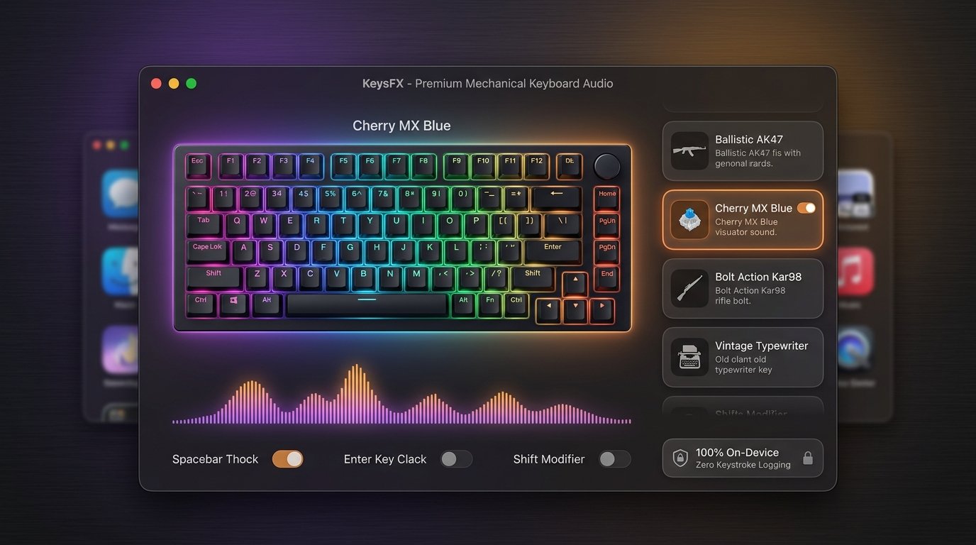 KeysFX macOS App Interface
